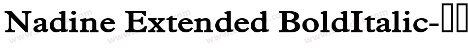 Nadine Extended BoldItalic字体转换